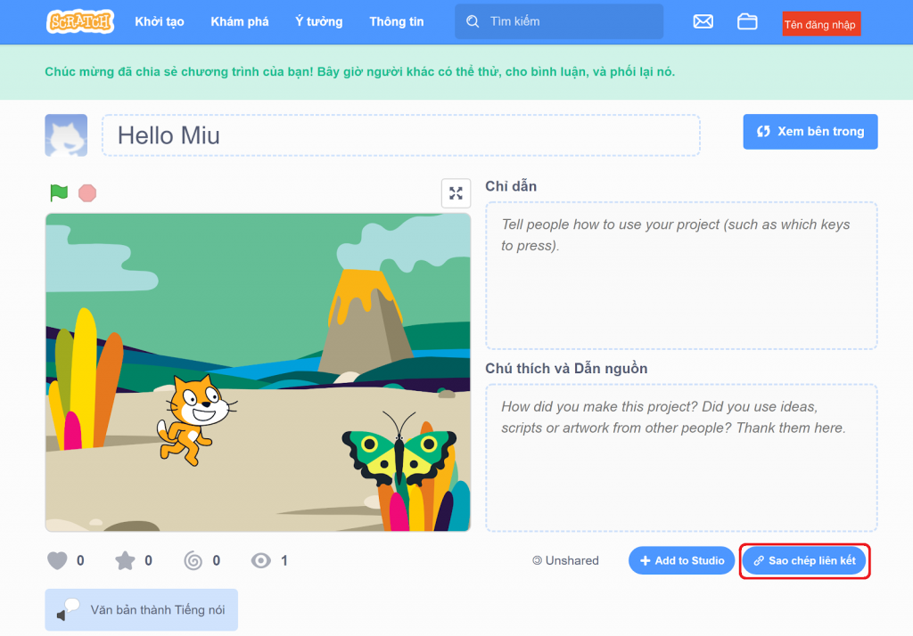 Hướng Dẫn Mở Tài Khoản Học Tập Trên Scratch