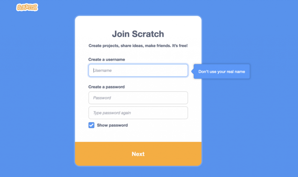 Hướng Dẫn Mở Tài Khoản Học Tập Trên Scratch