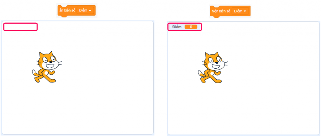 Biến số trong Scratch