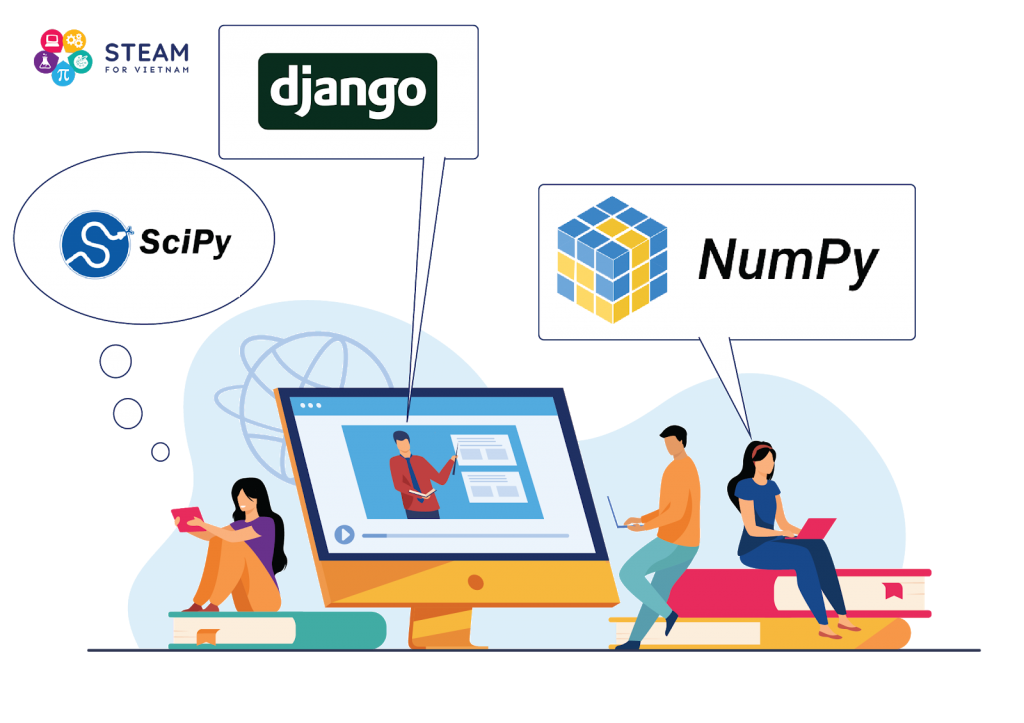 Python có nhiều thư viện hỗ trợ