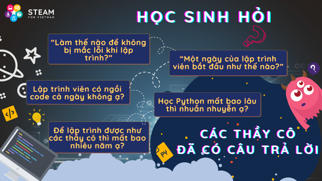 Các câu hỏi của học sinh về nghề lập trình