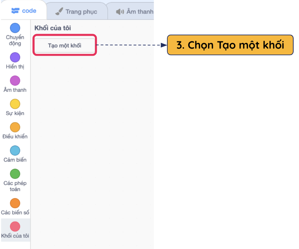 Cách sử dụng Khối của tôi