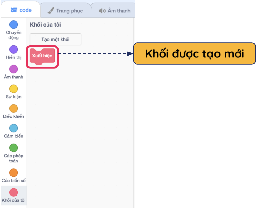 Cách sử dụng Khối của tôi
