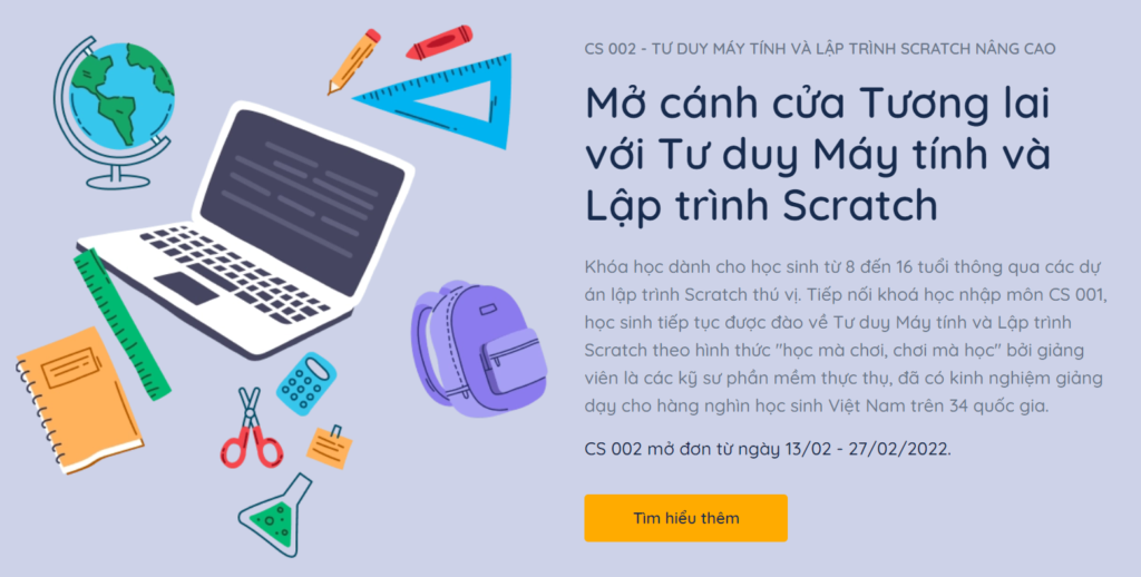 STEAM for Vietnam CS 002 - Tư duy Máy tính và Lập trình Scratch Nâng cao